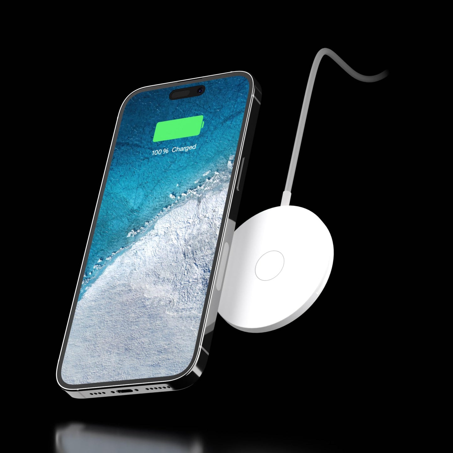 PhoneSuit MagPad | Magnetic Wireless Charger Pad for MagSafe & USB-C Cable| Minimal, Non-Scratch, Slim, Light | Fast-Charging 15 Watts | for Apple