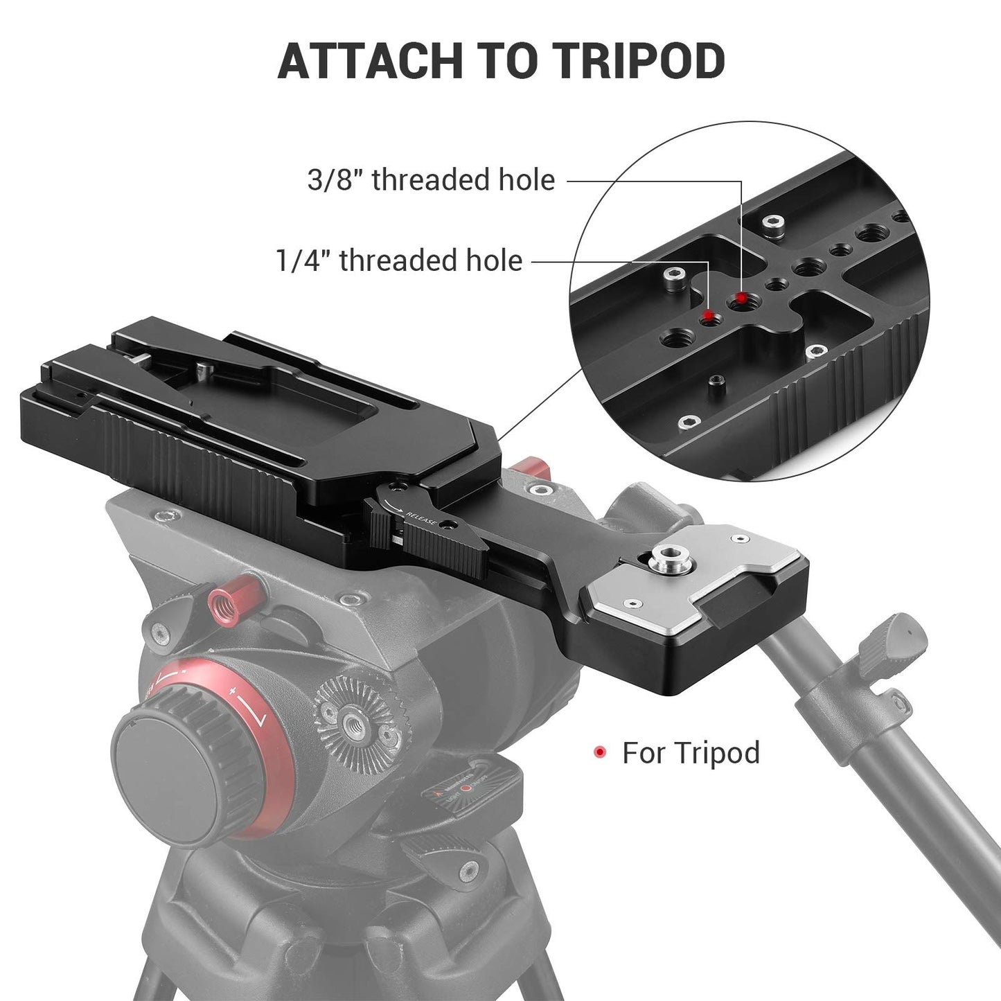 SMALLRIG Universal Quick Release Tripod Adapter Plate for Sony VCT-14