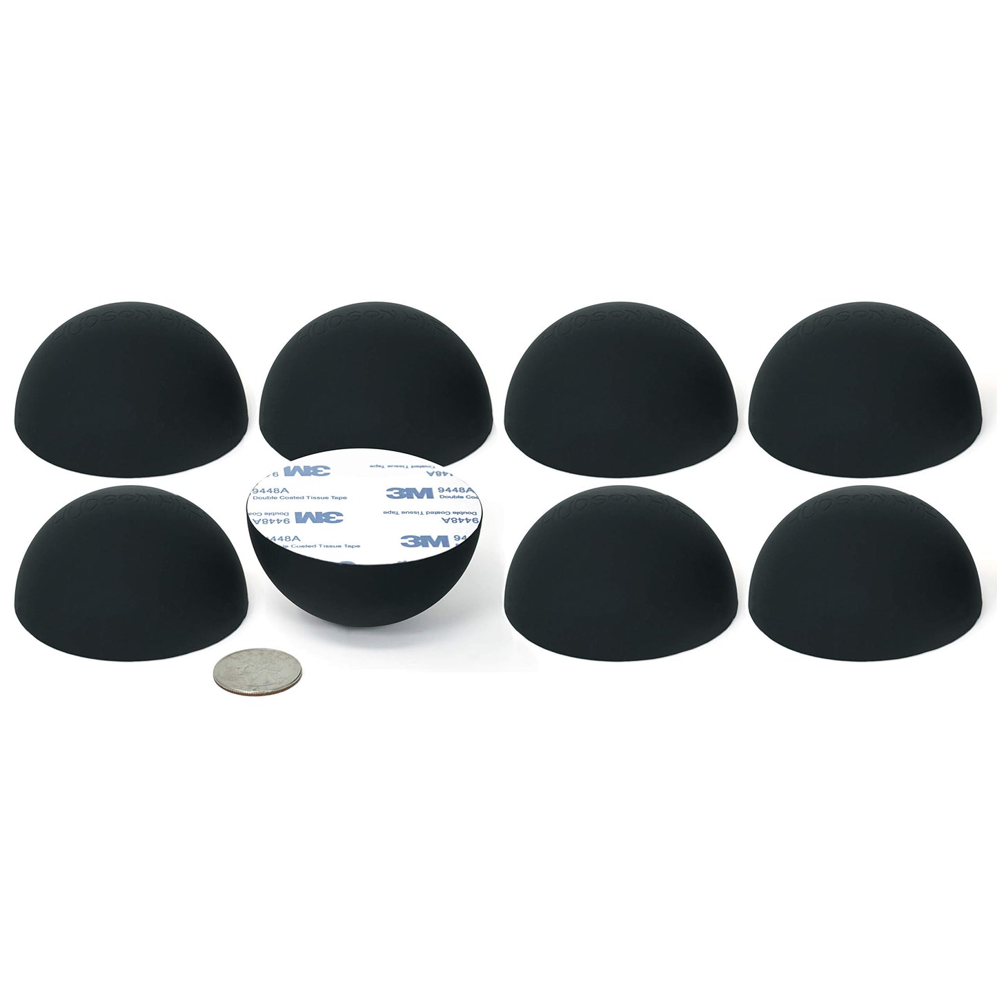 Hudson Hi-Fi Speaker Isolation Feet (8-Pack, 2.5") - Adhesive Silicone Anti-Vibration Pads for Speakers, Turntables, Subwoofers & Amplifiers, Supports
