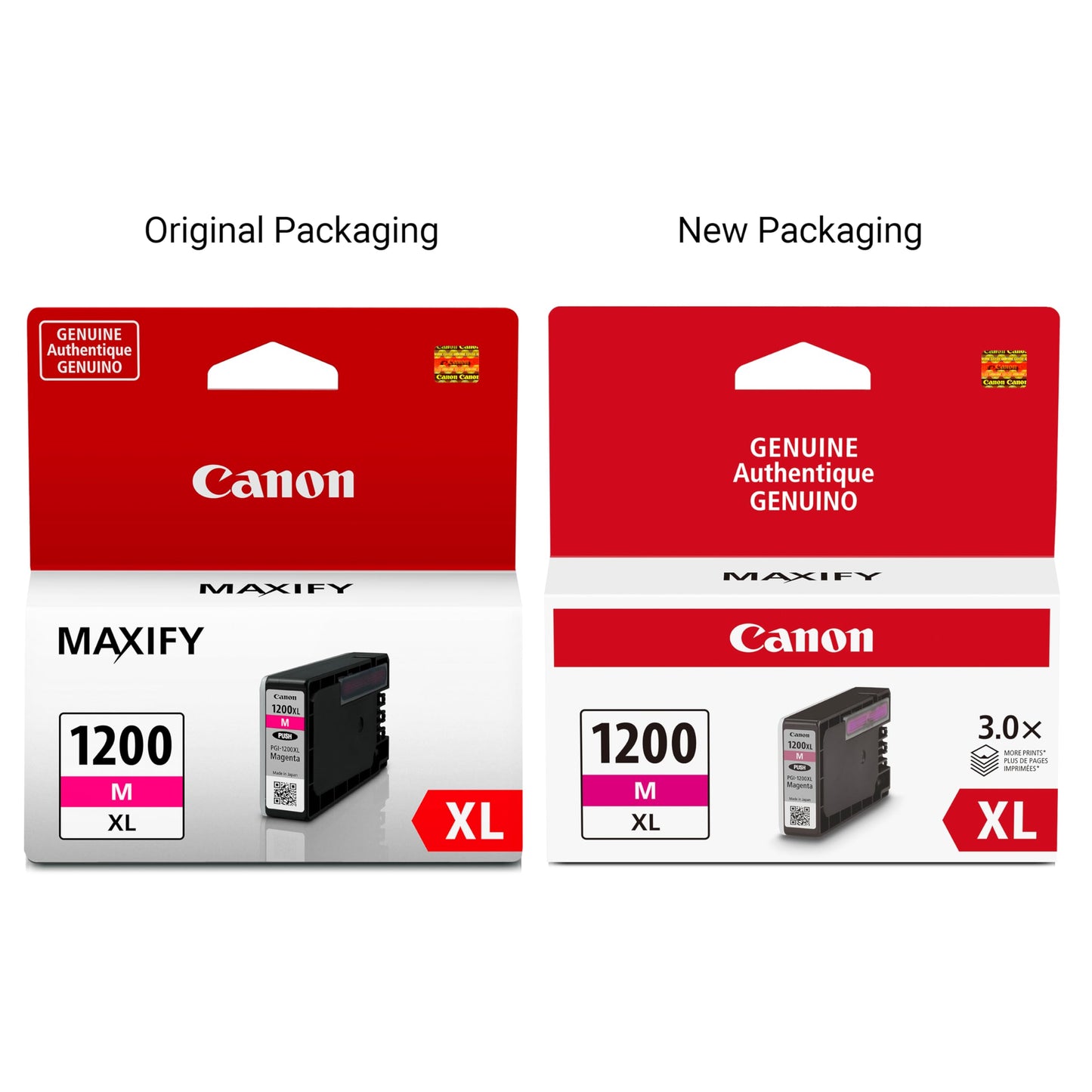 Canon PGI-1200XL Genuine Magenta Ink Tank, Compatible with MB2120, MB2720, B2020, MB2320 (Optional) Printers