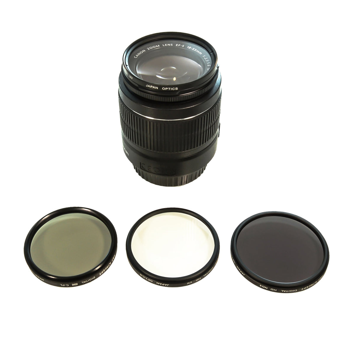 CamDesign 72MM High Definition Lens Filter Accessory Kit with HD Filter Kit (UV, CPL, ND4) and Tri-fold Velcro Wallet Style Case Compatible with Nikon