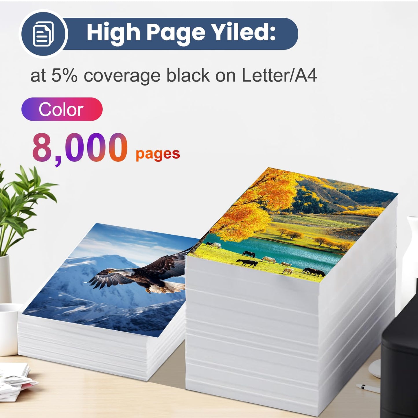 VersaLink C400 C405 106R03525 Toner Cartridge Yellow High Yield Compatible for Xerox Versa Link C400 C400D C400DN C405 C405N C405DN Printer (8,000