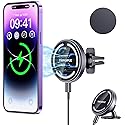 Magnetic Wireless Car Charger Mount Compatible with Magsafe iPhone14 /iPhone 13/ iPhone 12/12 Mini/12 Pro/12 Pro Max, 15W Fast Charging Air Vent