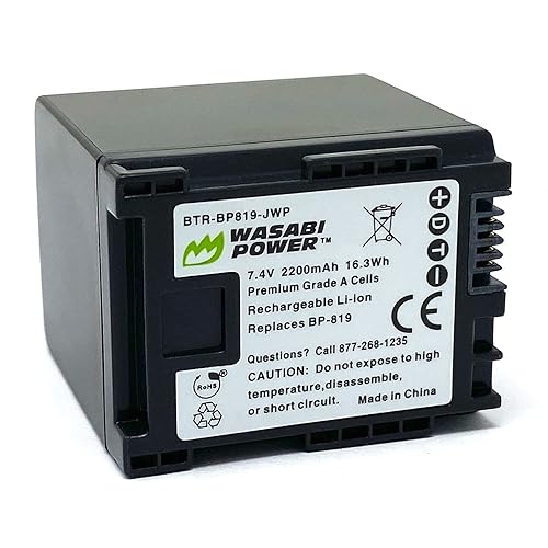 Wasabi Power BP-819 Battery (2200mAh) for Canon VIXIA HF G10, HF G20, HF M30, HF M300, HF M31, HF M32, HF M40, HF M400, HF M41, HF S10, HF S100, HF