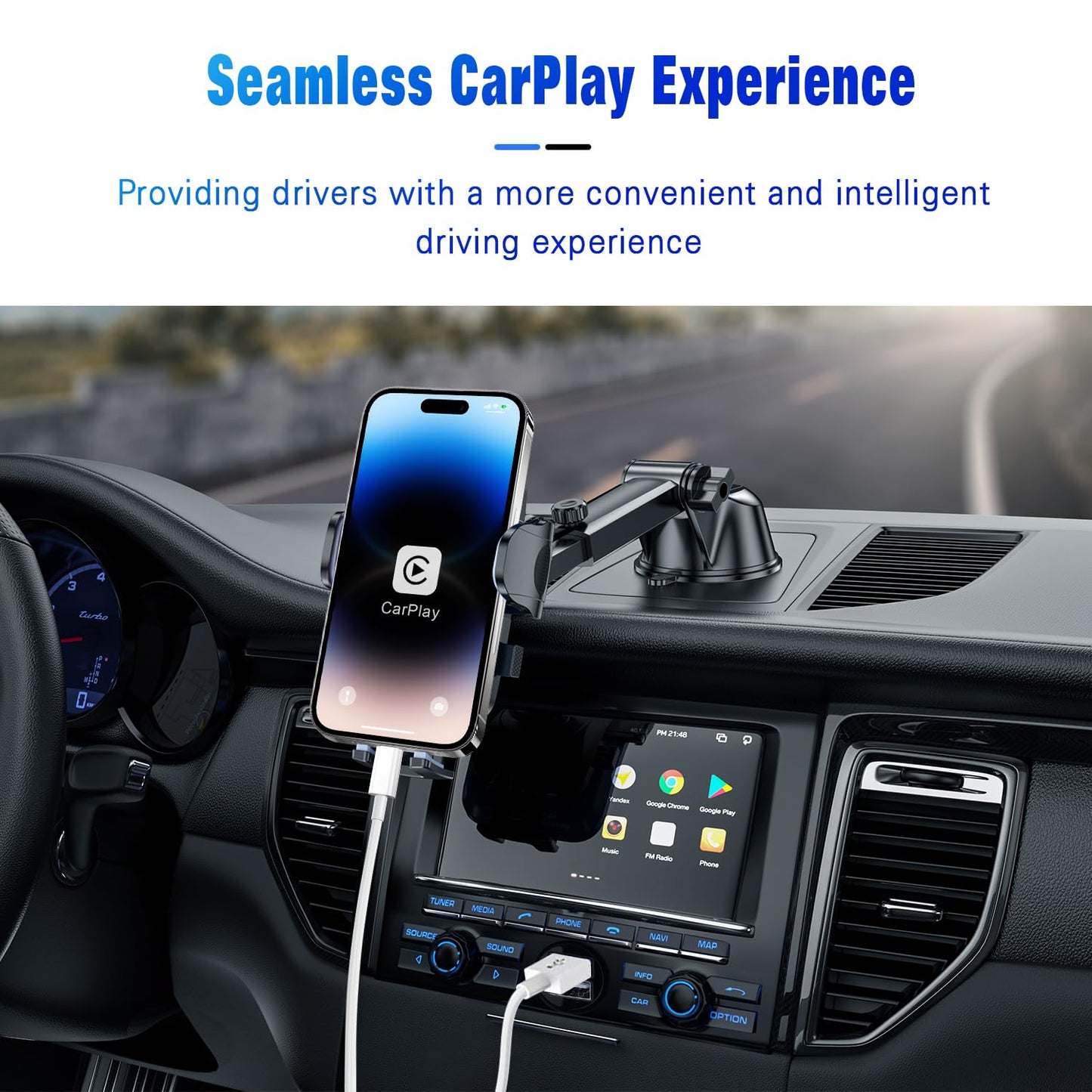 USB A to Lightning Cable, Apple Carplay Cable 3FT Car iPhone Charger Fast Charging Cord for iPhone 14 13 12 11 XS XR X Pro Max Mini 8 7 6S 6 Plus 5S…
