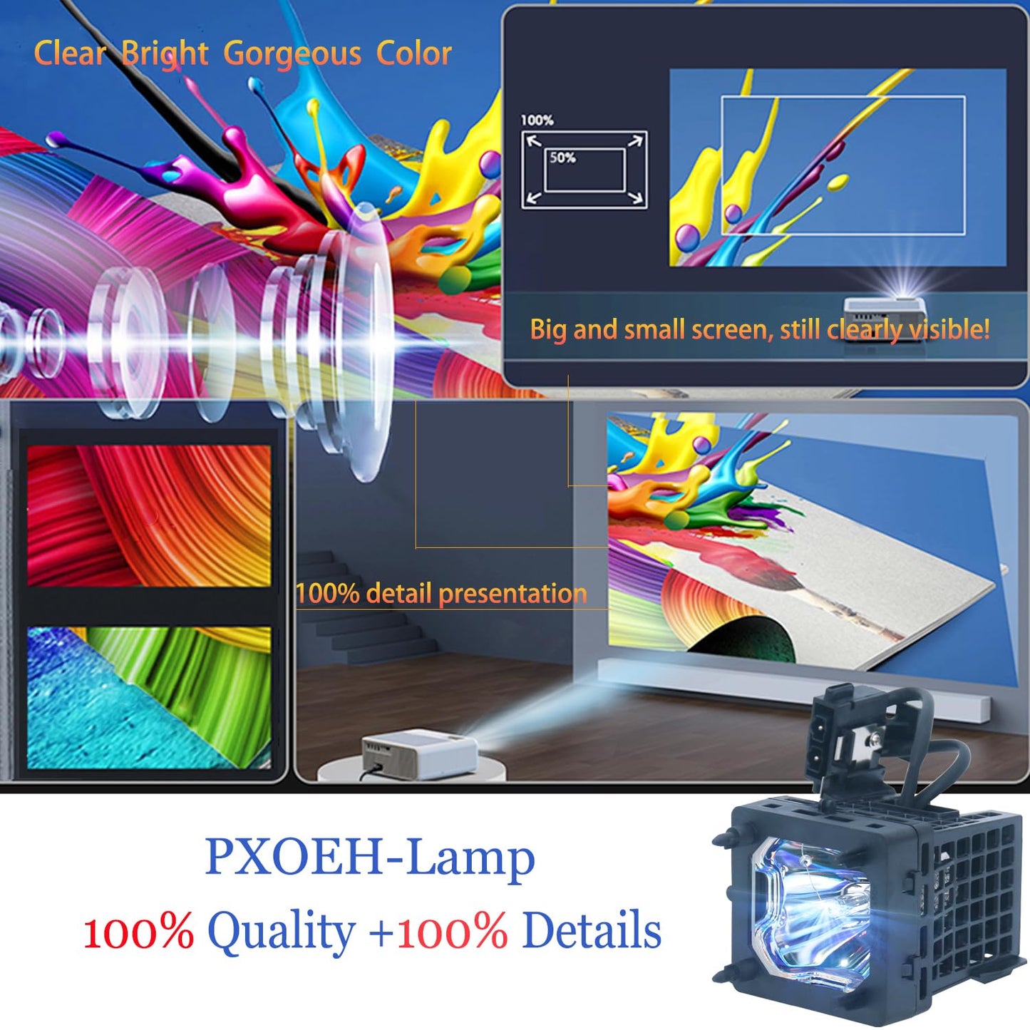 PXOEH XL-5200 (OEM Original Bulb) TV Lamp Bulb for Sony KDS-50A2000 KDS-60A2000 KDS-60A2020 KDS-60A3000 KDS-50A2020 KDS-55A2000 KDS-55A2020