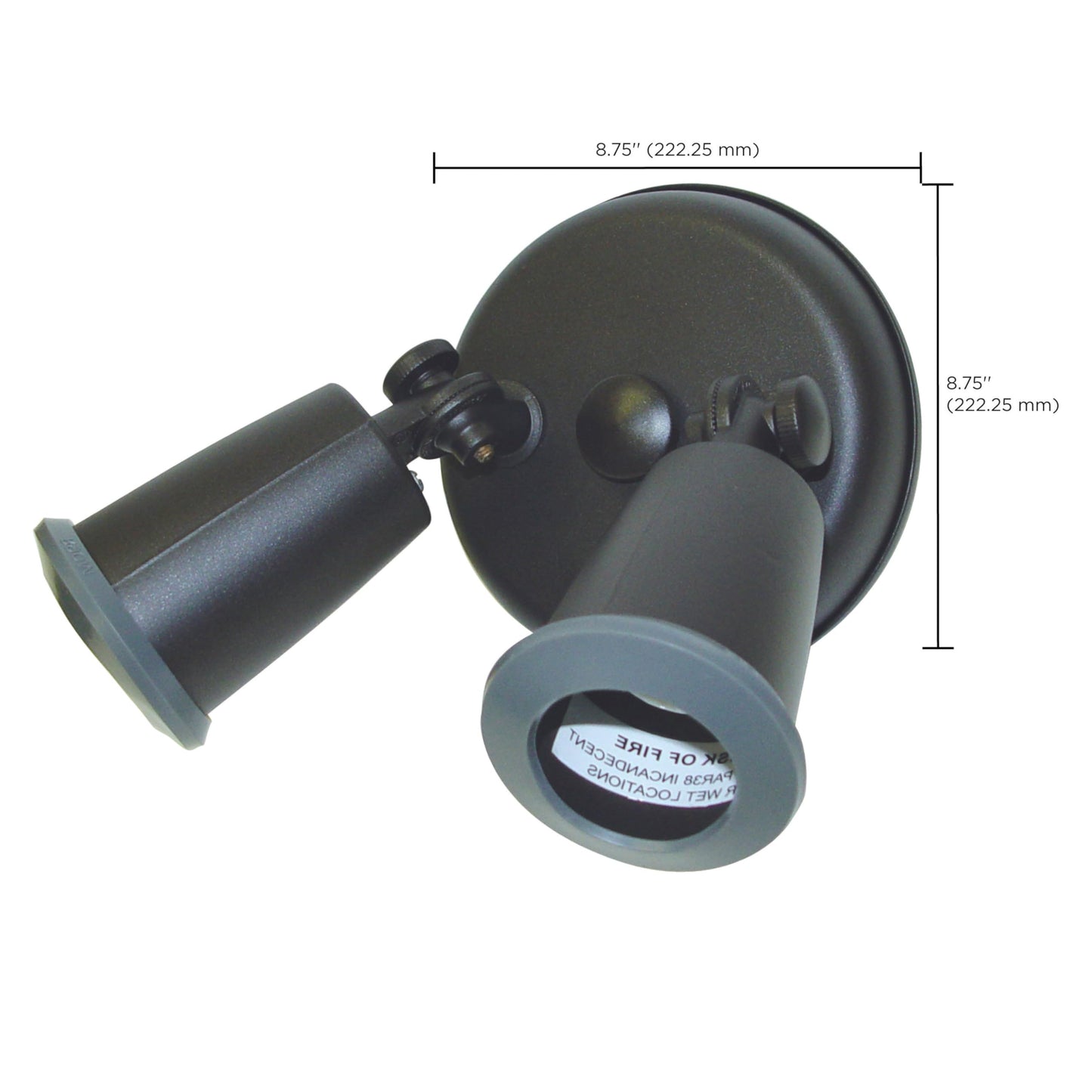 Nuvo Two Light Outdoor Flood Light with Adjustable Swivel-8.75 Inches Wide, Bronze