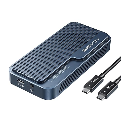 ACASIS 80Gbps M.2 NVMe SSD Enclosure, with Cooling Fan, Compatible with Thunderbolt5/USB4 V2.0, Back Compatible with Thunderbolt4/USB4 V1.0