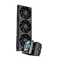 Thermalright Stream Vision 360 Black-360mm AIO CPU Liquid Cooler,3.5’’Square LCD Display for Images,Magnetic Suction High-Performance Pump for 640x480