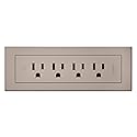 Legrand Wiremold RD4RNI radiant Furniture Power Center, Recessed Power Strip, 4 Outlets, 6 Foot Cord, Nickel