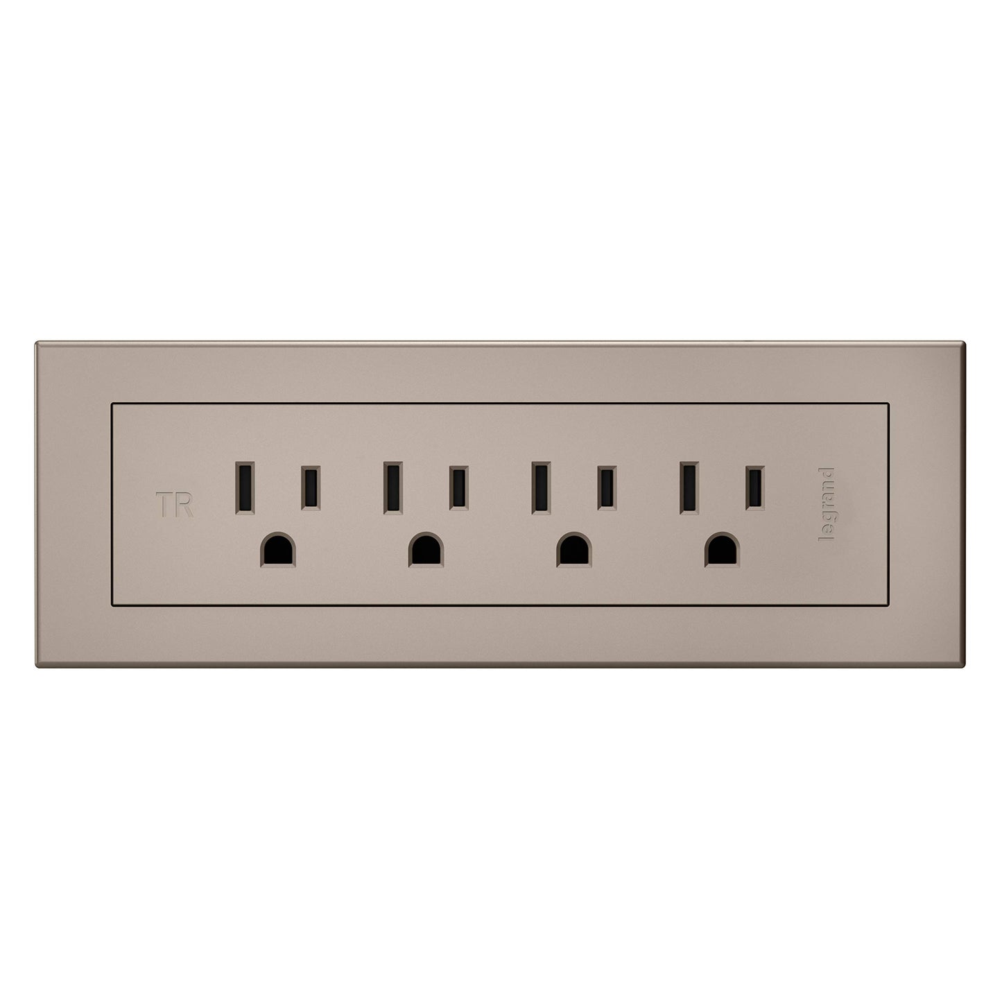 Legrand Wiremold RD4RNI radiant Furniture Power Center, Recessed Power Strip, 4 Outlets, 6 Foot Cord, Nickel
