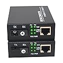Primeda 10/100Mbps Ethernet Media Converters, Bi-Directional Single-Mode SC Fiber - A Pair of 10/100Base-TX to 100Base-FX up to 20Km(12.4mi)