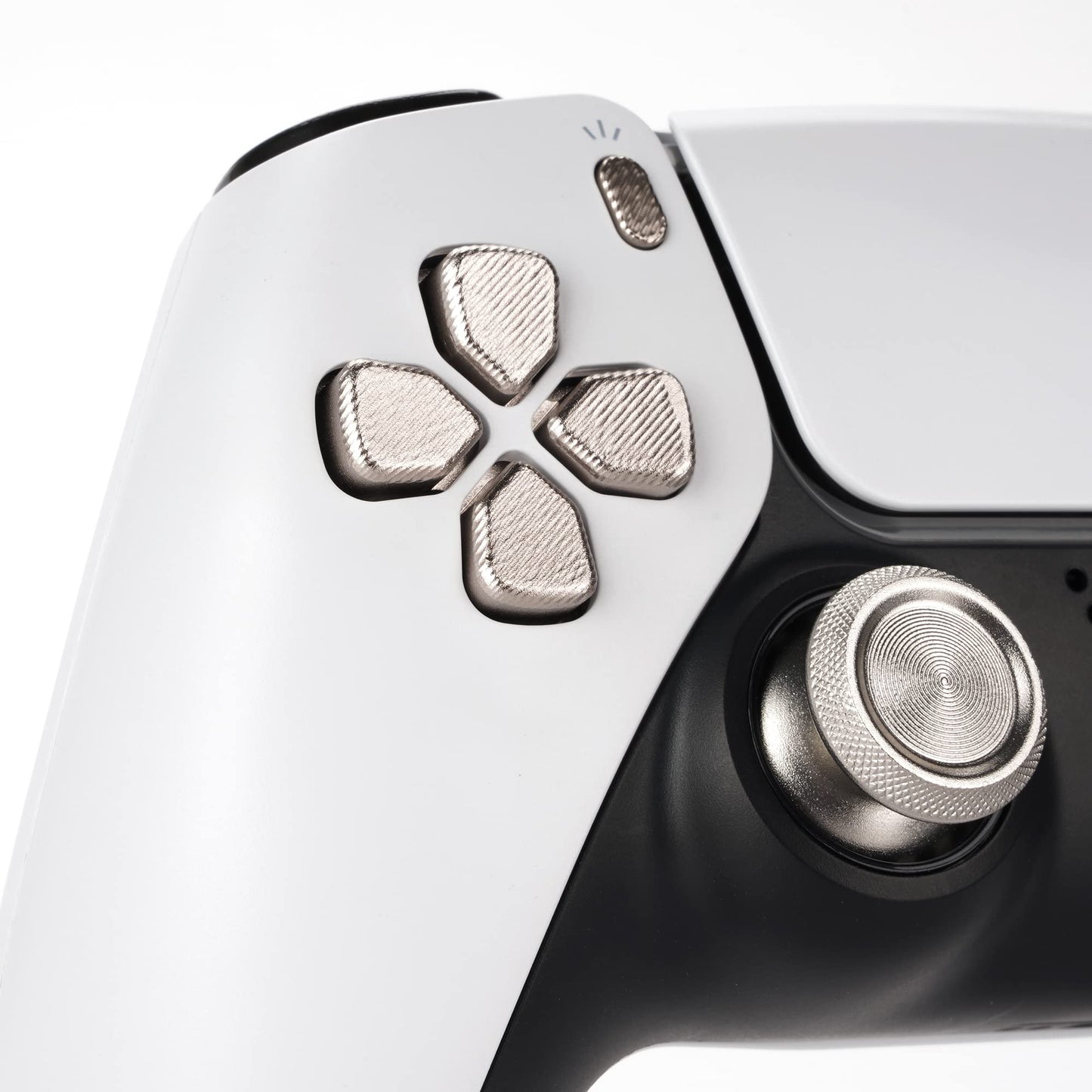 Avericht Metal ABXY buttons Dpad Thumbsticks for PS5 Controller, Metal Aluminum Bullet Buttons & Dpad & Analog stick Replacement Kit for PS5