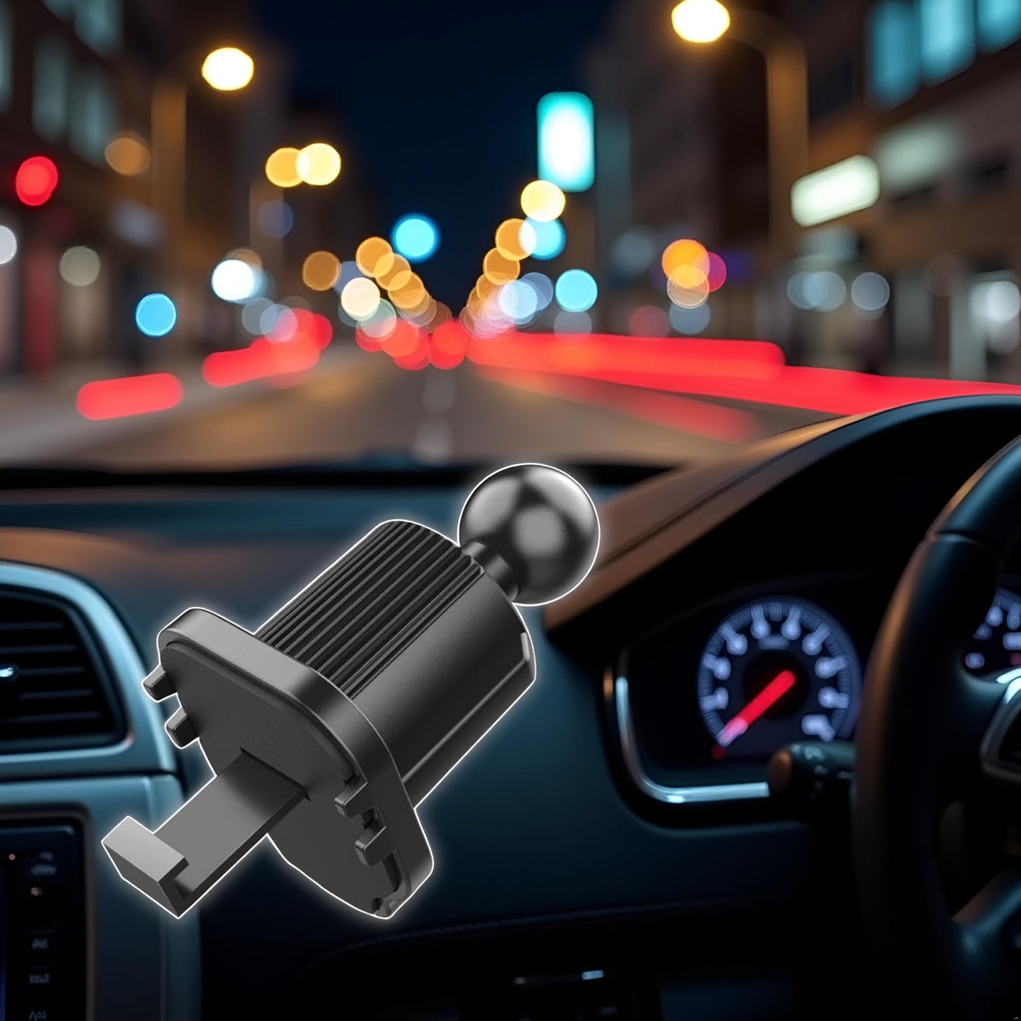 1Pc Black Universal Air Vent Clip For Car Mount Cellphone Holder Vent Grip Joint Dia-17mm For Most Bracket Air Vent Clip For Car Mount Holder Joint