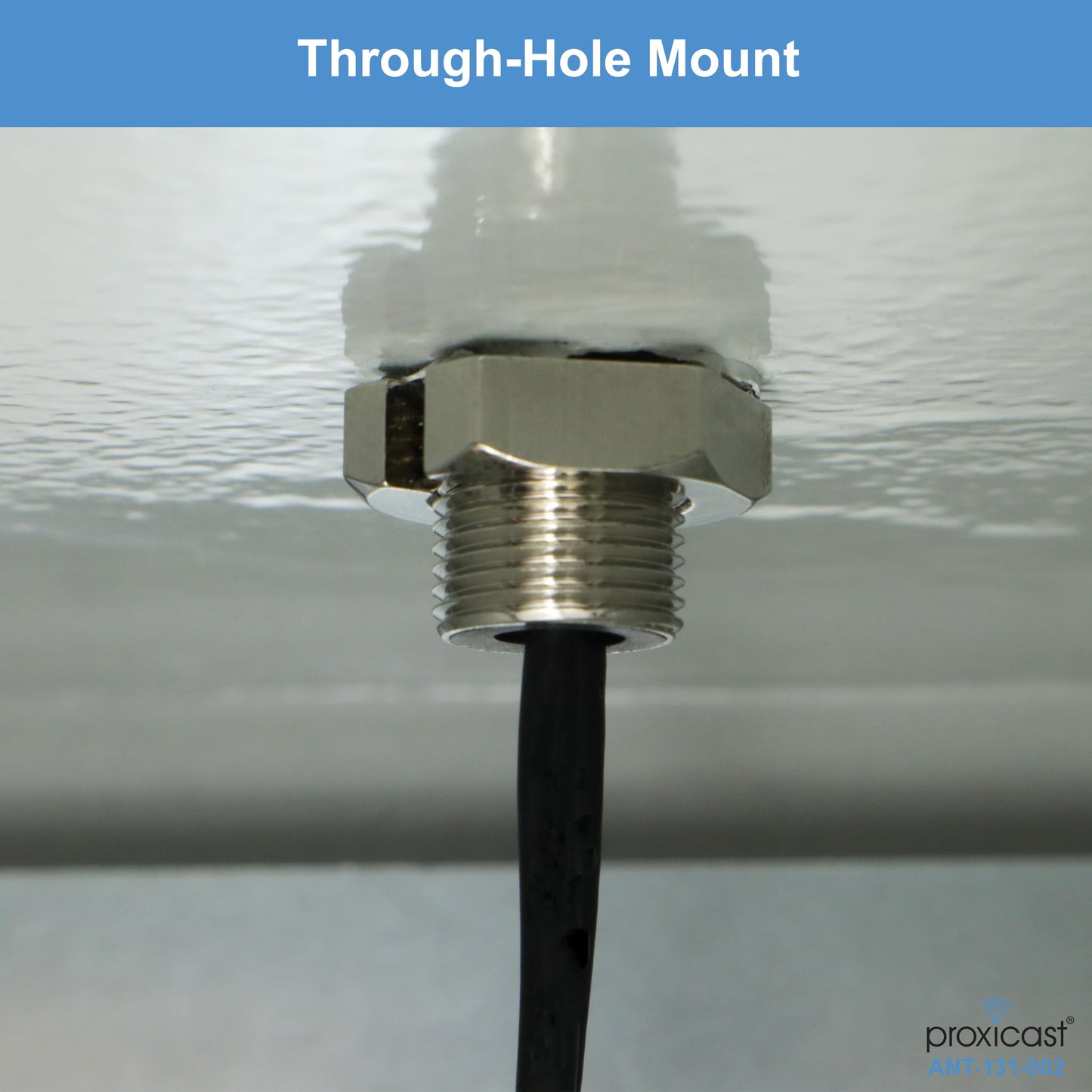 Proxicast Indoor/Outdoor Omnidirectional WiFi Antenna - Tri-Band 2.4/5.8/6 GHz - 3-5 dBi Gain - Vandal Resistant Low Profile Fixed Through-Hole Mount