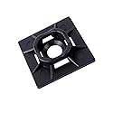 Gardner Bender MB-20UVB Cable Tie Mounting Base, 1 Inch. x 1 Inch., Wire / Cord Management Industrial and Household Use, 100 Pk., UV Resistant Black