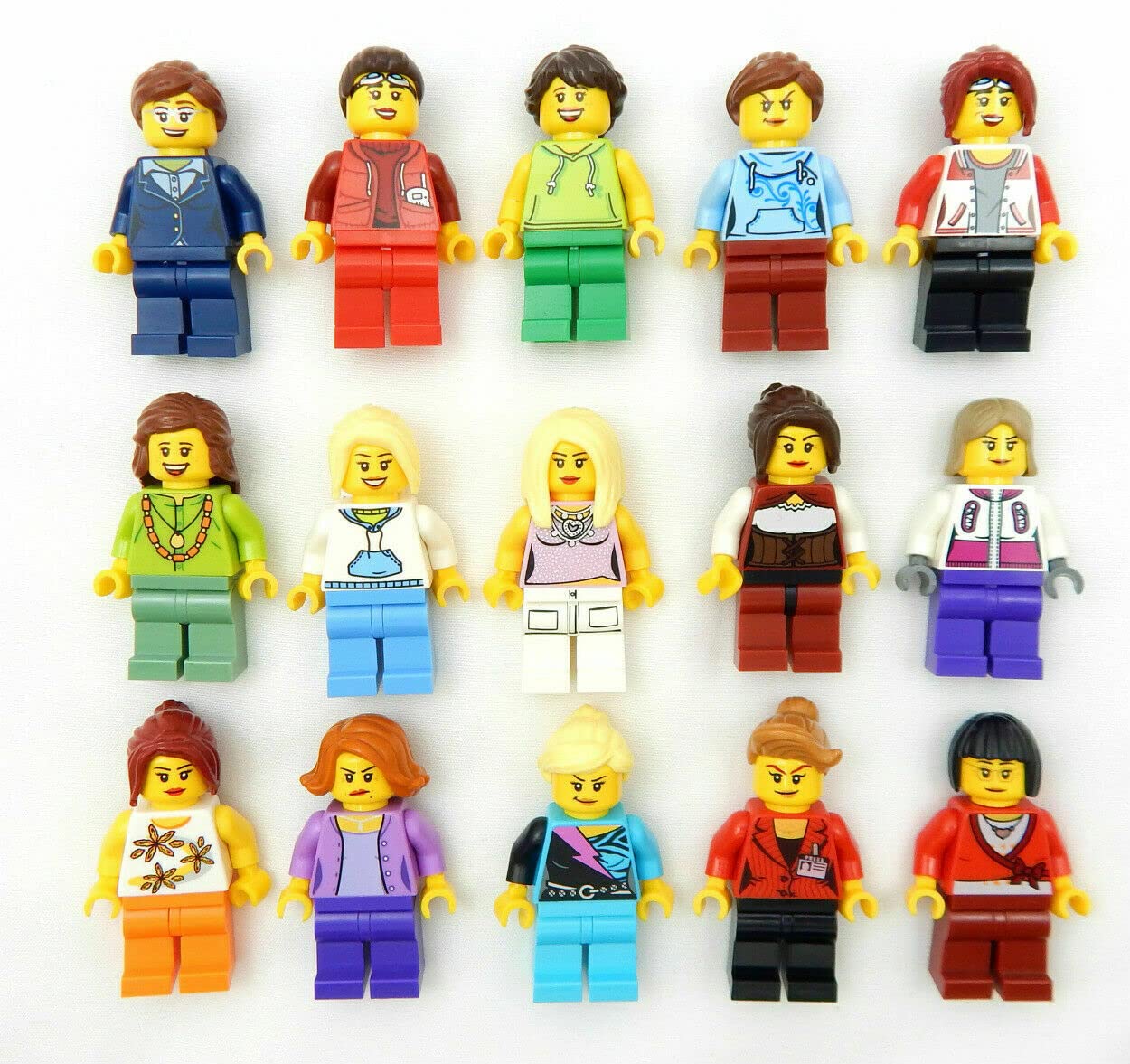 Booster Bricks 5 New Lego Random Female Minifigures - Women, Girls Minifigs