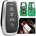 Autel Original Blank Key, IKEYAT004CL, 2026 Programmable Universal Key Fob Replacement, 4-Button, OE-Quality, Dual-Band, 130FT Remote, Work w/ KM100