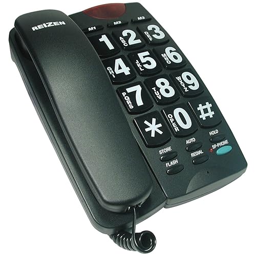 REIZEN Big Button Speaker Phone - Black and White