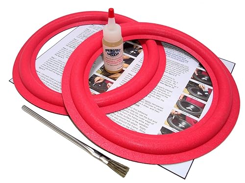 Springfield Speaker 10" Foam Surround Edge Repair Kit - 2 Speaker Kit - Compatible with Cerwin Vega 101W-2, 101W2, 101-W2, 102-WT, 102WT, 240-SE