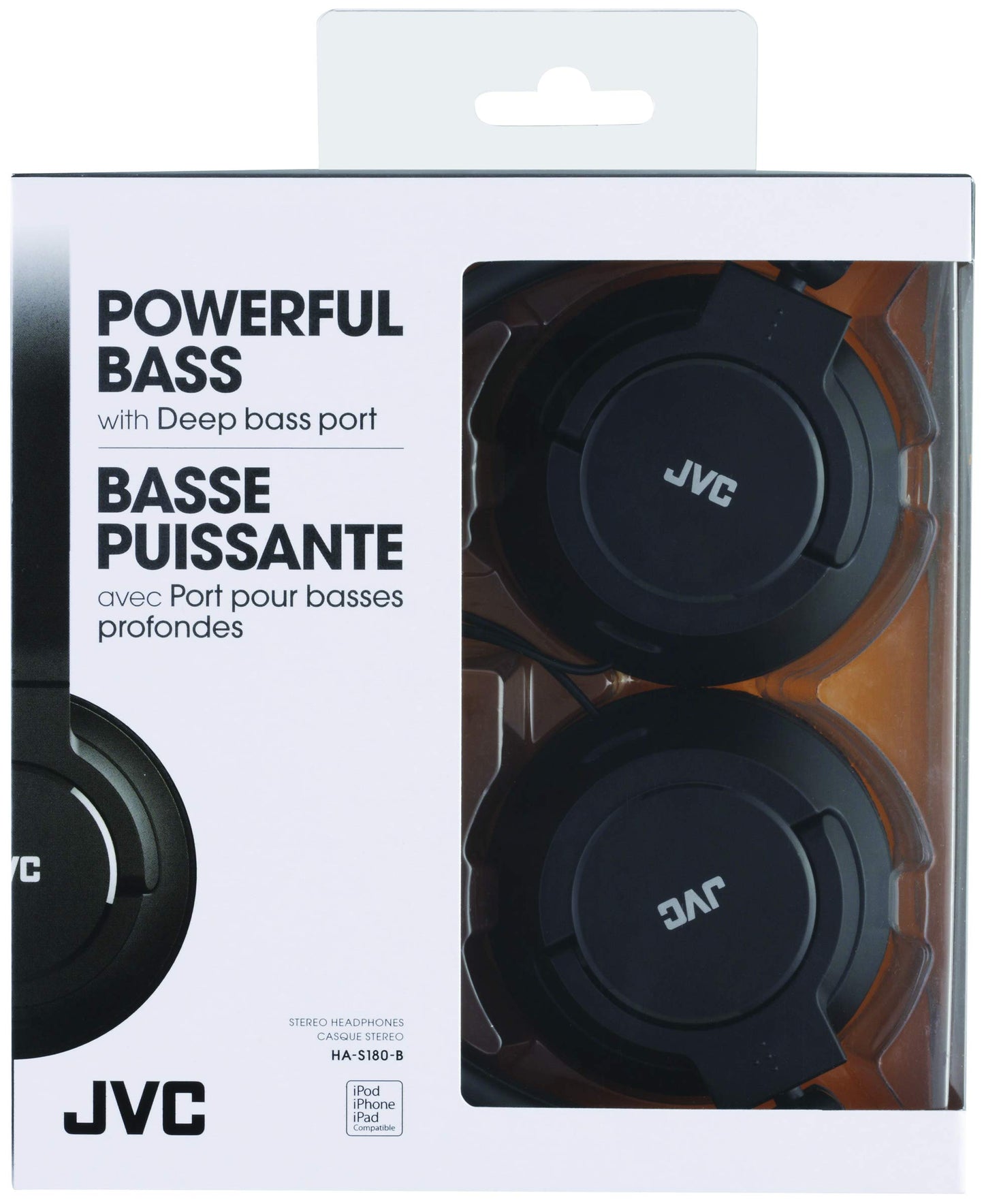 JVC HAS180B The Amazing On-Ear Headphones, Black