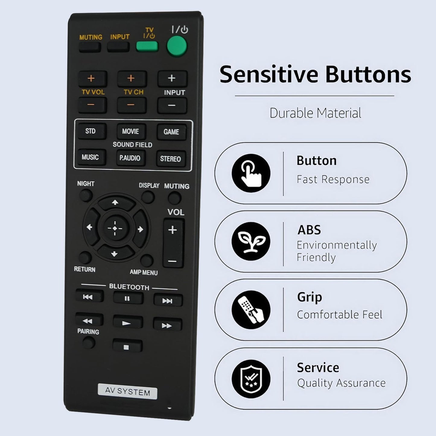 Replacement Remote Control fit for Sony RM-ANP109 RM-ANP105 149224811 2.1 Channel Surround Sound Bar Home Theater System