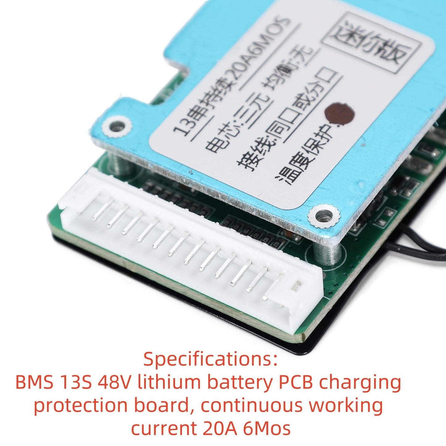 Ruimou 1pcs BMS 13S 48V Li-ion PCB Protection Board and Temperature Control Protection for Electric Bicycles Electric Motorcycles and Power Storage…