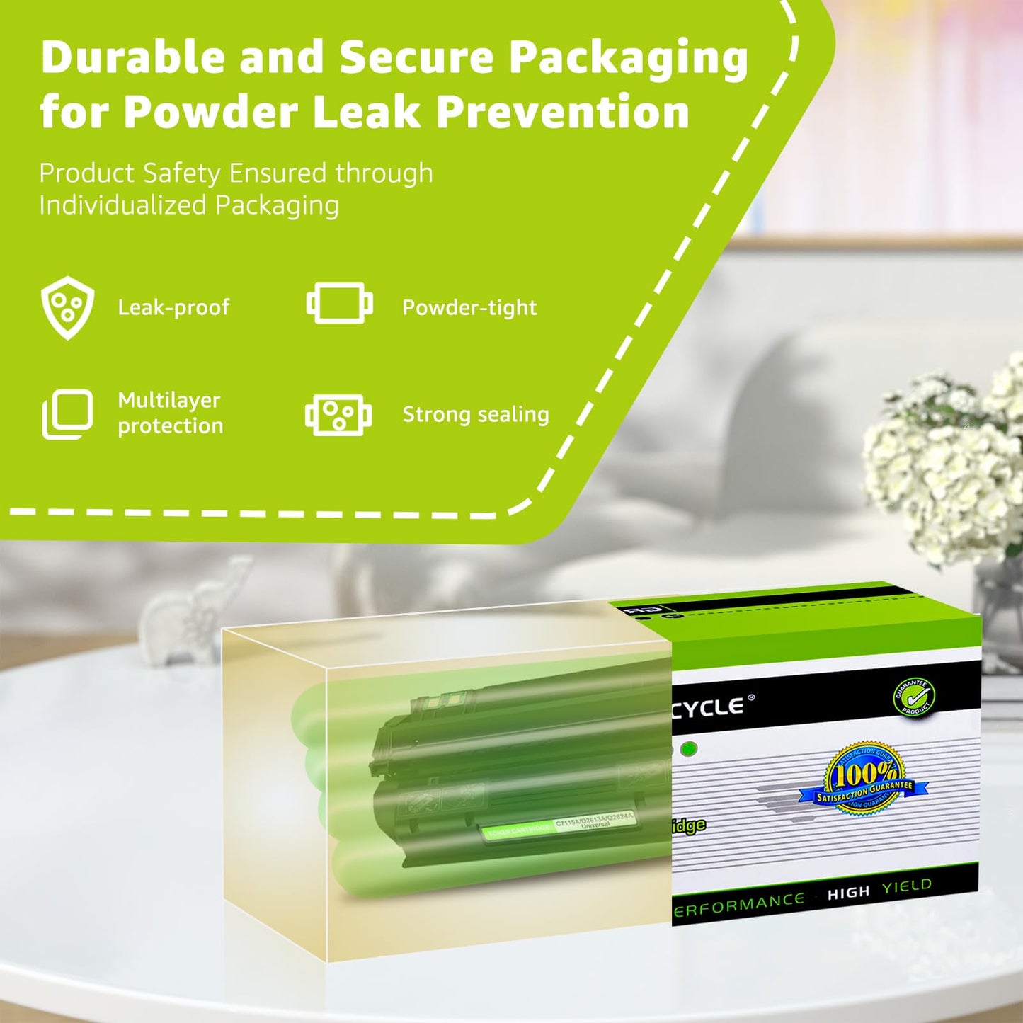 greencycle Q2624A 24A Replacement Black Toner Cartridge Compatible for HP LaserJet 1150 Printer Pack of 2