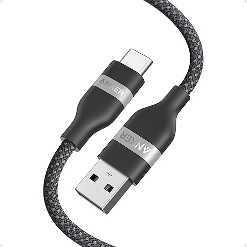 Anker Car Carplay Cable for iPhone 17 16 Pro Max Plus, Upcycled Braided USB A to USB C Car Charger Cord for Samsung Note20 and More (3FT, Black)