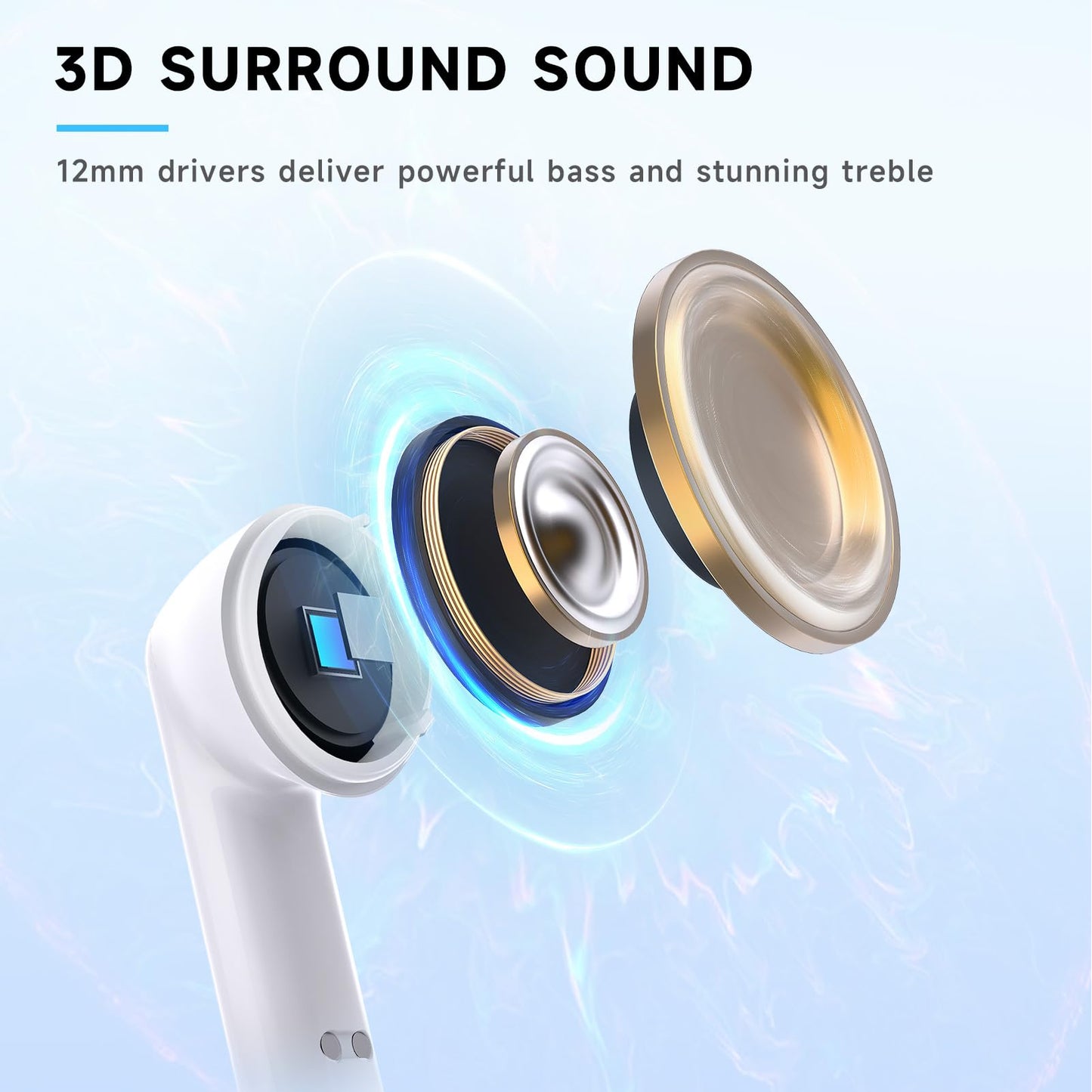 RYR Wireless Gaming Earbuds, 20ms Low Latency, Gaming Earbuds with Noise Cancelling Mic, 2.4Ghz & Bluetooth, LED Display, 36H Playtime for Meta Quest…