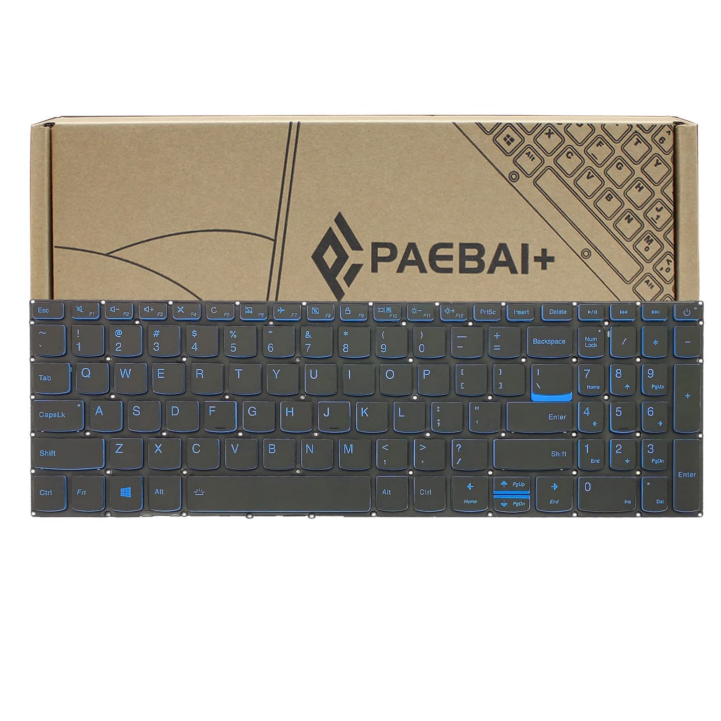 PAEBAI+ Replacement Laptop Keyboard Backlight for Lenovo IdeaPad 320-15abr 320-15iap 320-15ast 320-15ikb 320-15isk L340-15 340C-15 US Layout