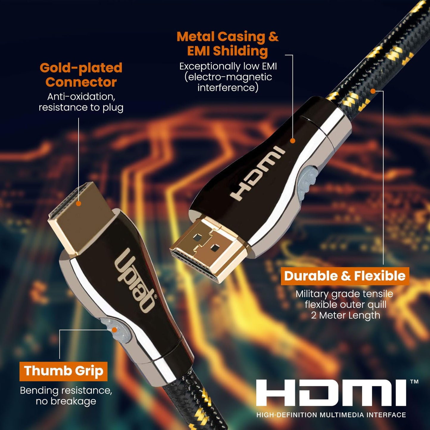 Certified HDMI Cable 6FT (HDMI 2.1 10K 8K) Ultra High Speed HDMI HDR 48Gbps eARC VRR Dolby Atmos Vision for PS5 Xbox Series X RTX 4090 Apple TV 4K