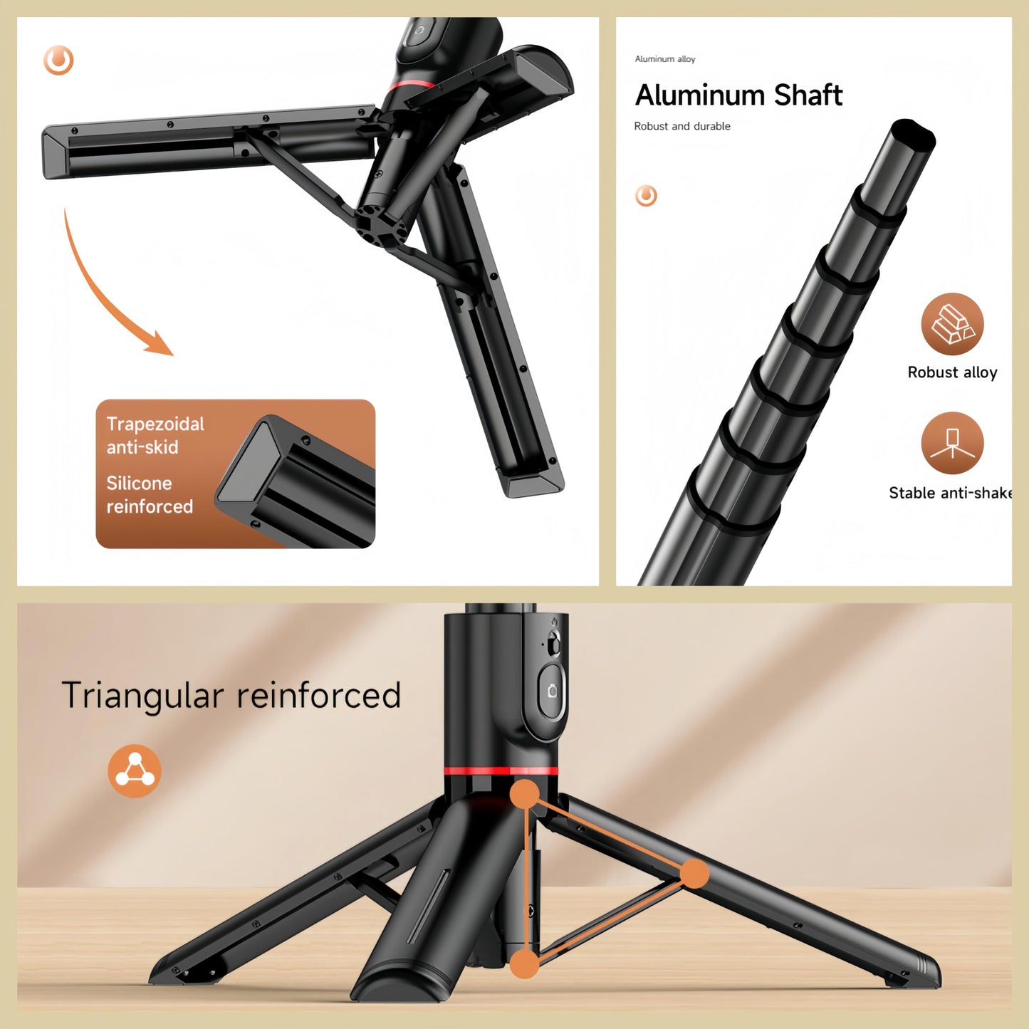 Magnetic Mini Extendable Selfie Stick Tripod Holder Stand with Fill Light Bluetooth Wireless Remote for iPhone 15 14 13 12 & Android