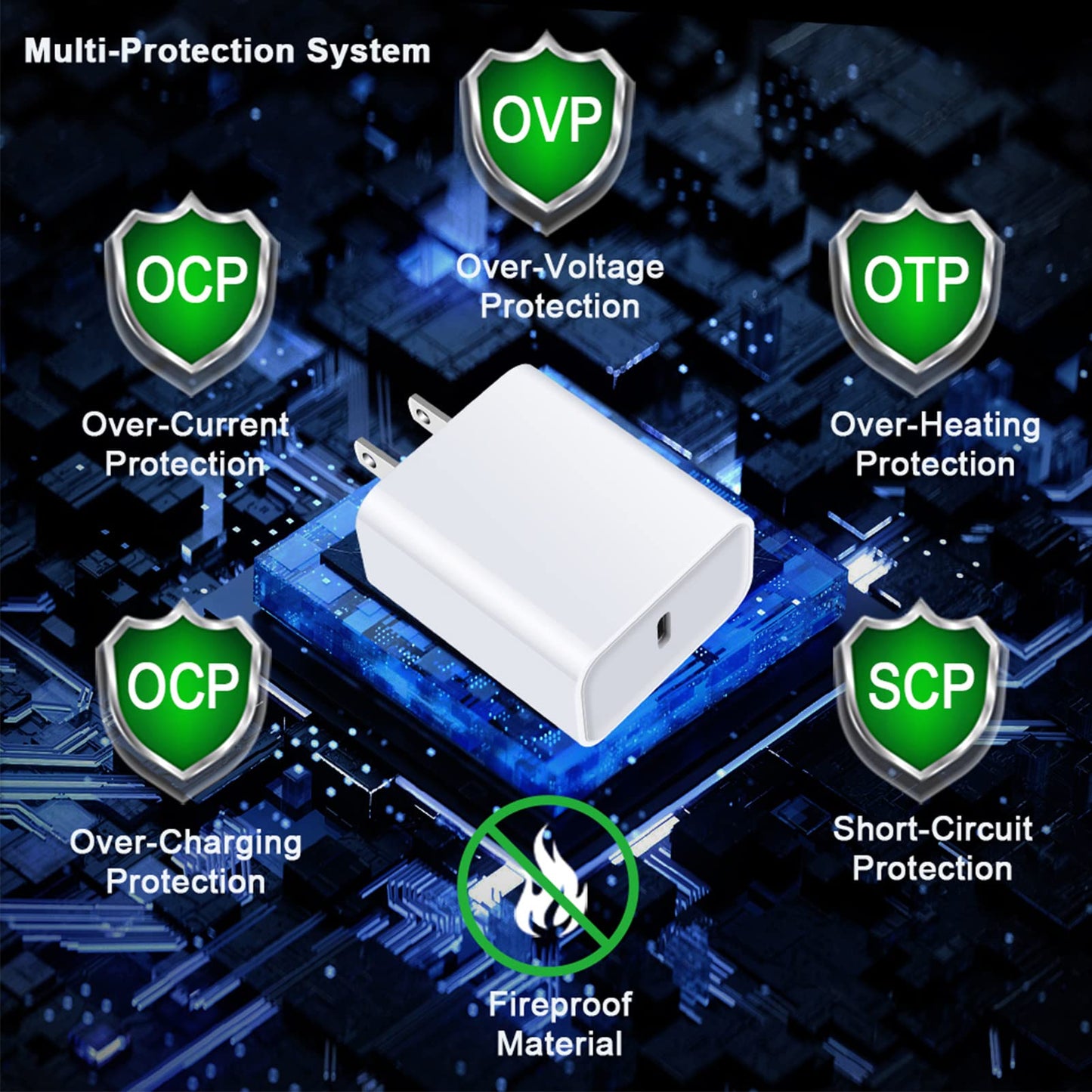 USB C Wall Charger Fast Charging Adapter for iPhone 17e/17 Pro Max/17 Air/16e/16 Pro Max/15Pro/15 Plus/14/13/12/SE, 20W PD 3.0 Quick Charger Block Box