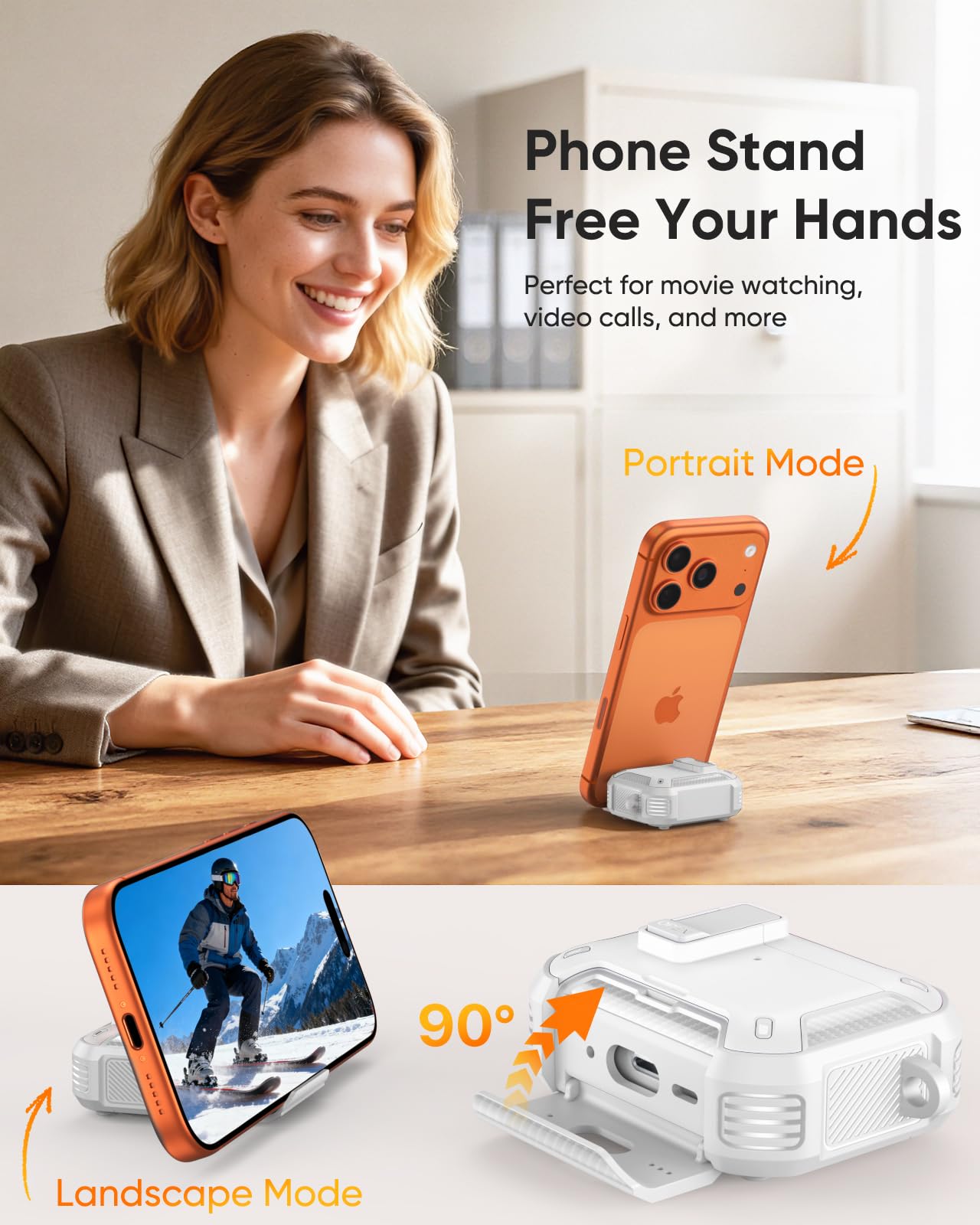 MoKo for AirPods Pro 2 Case with Lock - Compatible with MagSafe, Phone Stand & Auto Pop-up for AirPods Pro 2nd/1st Generation Case, Military-Grade