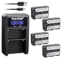 Kastar 4-Pack NP-FM50/FM55Battery and LED2 USB Charger Compatible with Sony CCD-TRV608 CCD-TRV730 CCD-TRV740 CCD-TRV748 DCR-DVD100 DCR-DVD101