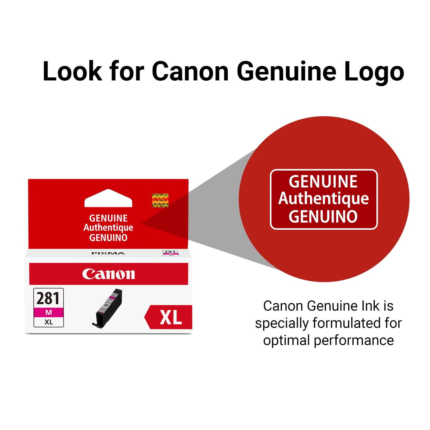 Canon CLI-281 XL Genuine Magenta Ink Tank, Compatible with TR8520, TS9120,TS8120, TS6120, TS9521C/a, TS9520/a, TS8220, TS6220, TS8320, TS6320