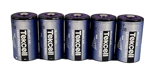 5 Tekcell SB-AA02 14250 1/2 AA 3.6 Volt Lithium Batteries
