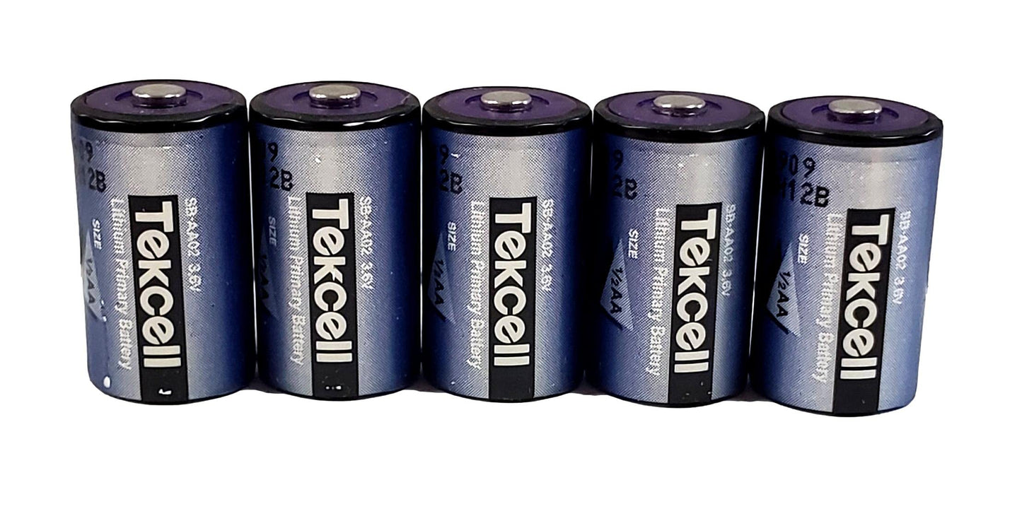 5 Tekcell SB-AA02 14250 1/2 AA 3.6 Volt Lithium Batteries