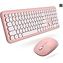 X9 Pink Keyboard and Mouse Wireless | Cute Wireless Keyboard and Mouse Combo - Transform Your Space with a Colorful Keyboard and Mouse Set for PC