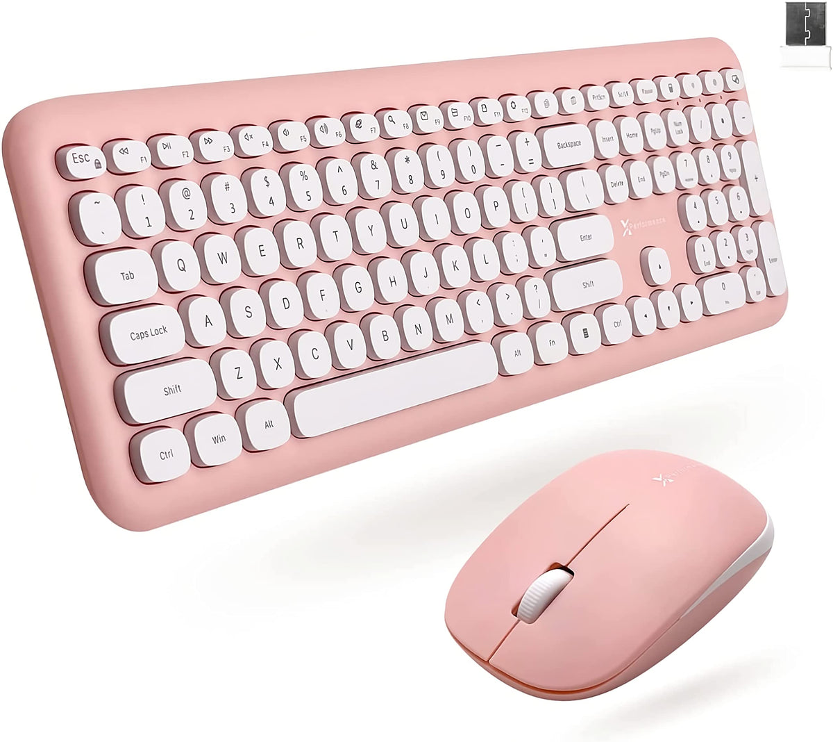 X9 Pink Keyboard and Mouse Wireless | Cute Wireless Keyboard and Mouse Combo - Transform Your Space with a Colorful Keyboard and Mouse Set for PC