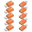 POHFP 【120W /10Gbps】 C Male to USB Female Adapter, 10Pack USB3.1 C to USB Adapter, Compatible with Smartphone/PC/Laptop/Tablet/Keyboard and More…