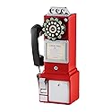 Crosley CR56-RE 1950's Payphone with Push Button Technology, Red