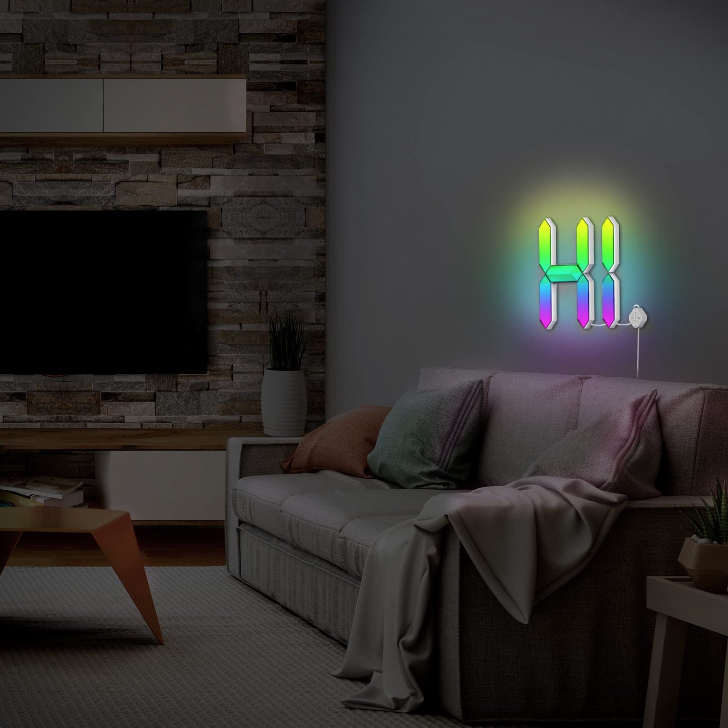 XTREME Monster Digit Smart 3D LED Art Panels, Modular 3 Panel Starter Kit with Controller