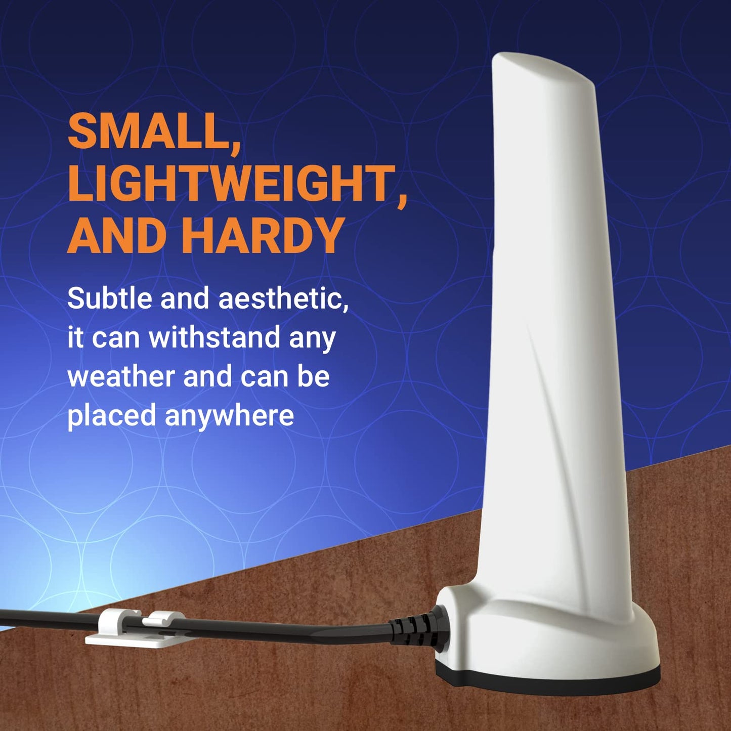Poynting OMNI-280 Omnidirectional Wideband Cellular Desktop Antenna | SISO | 4G LTE | WiFi 2.4 GHz | 698-3800 MHz | Band 71 (1 Meter Cable)