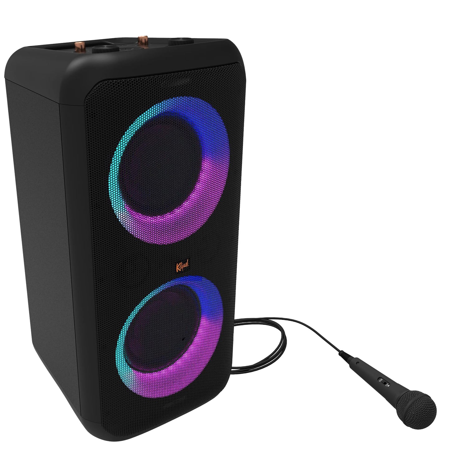 Klipsch Gig XXL, Black - Portable Wireless Bluetooth Speaker - Multiple Color Modes - Bass Boost - Two 6.5" Woofers & Two 2" Tweeters - 8-Hour