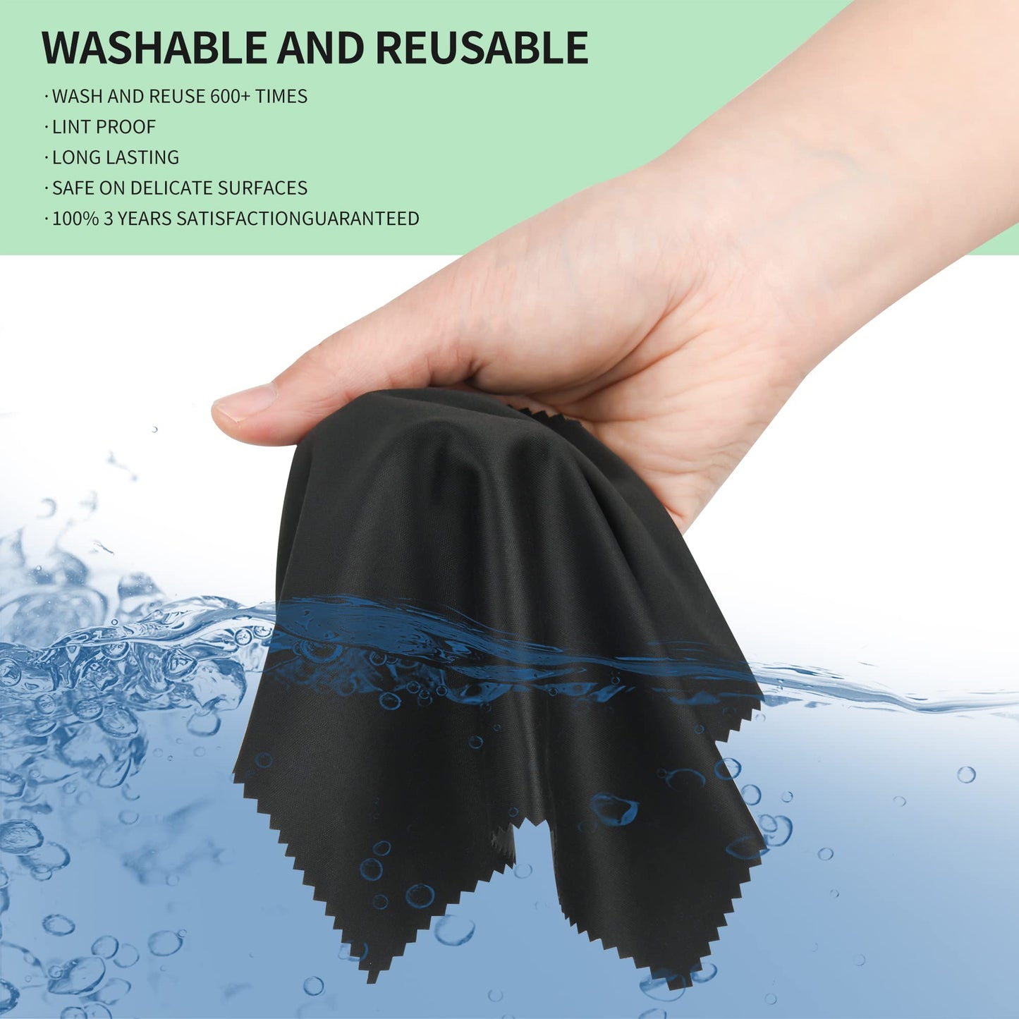 18 Pack Microfiber Cleaning Cloths (7" x 6") Multicolor Glasses Cleaning Cloth for Eyeglasses, Camera Lens, Cell Phones, Laptops, LCD TV Screens