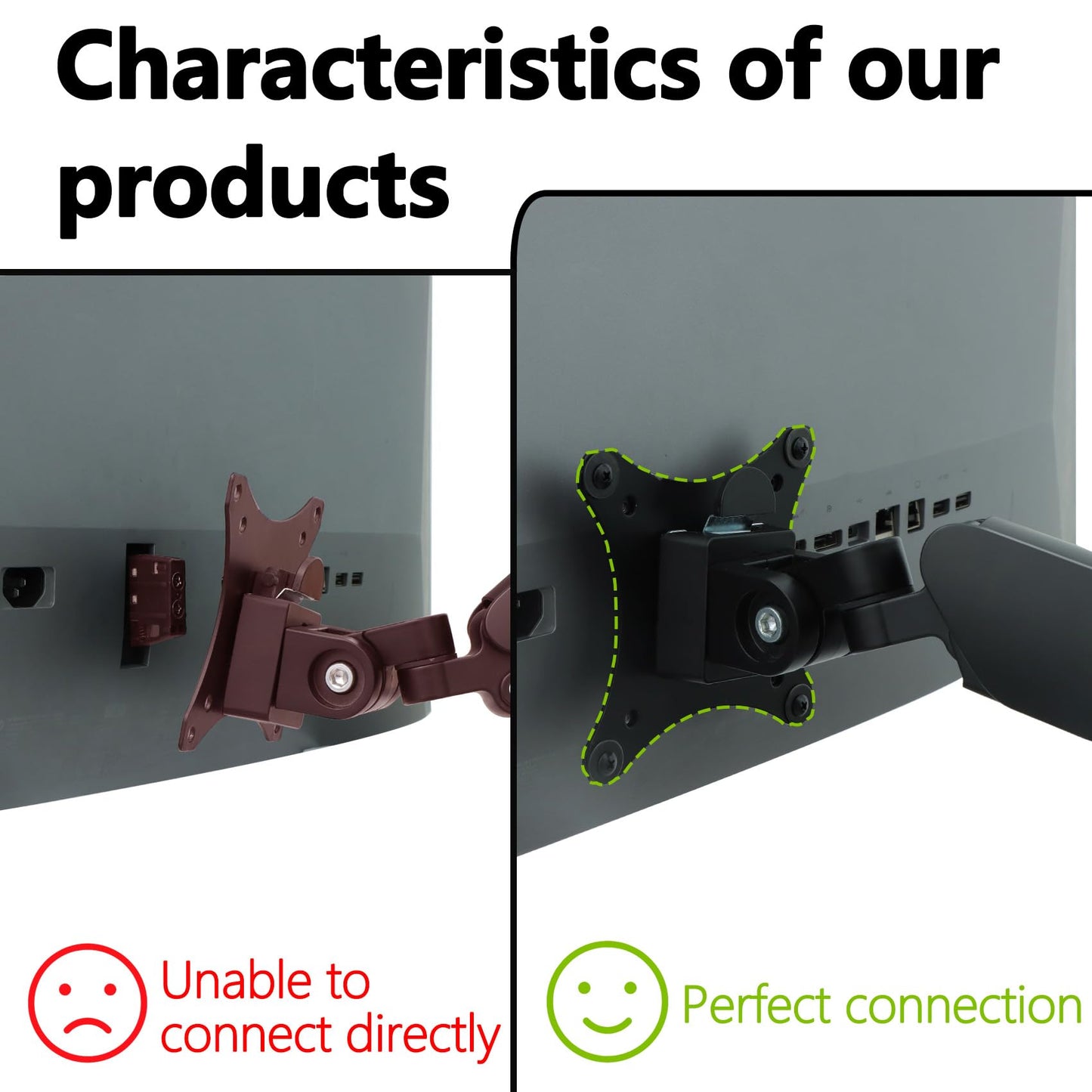 Z Series G3 Vesa Mount Adapter Compatible with HP Z Serie and E Serie G5 Monitor (Fits