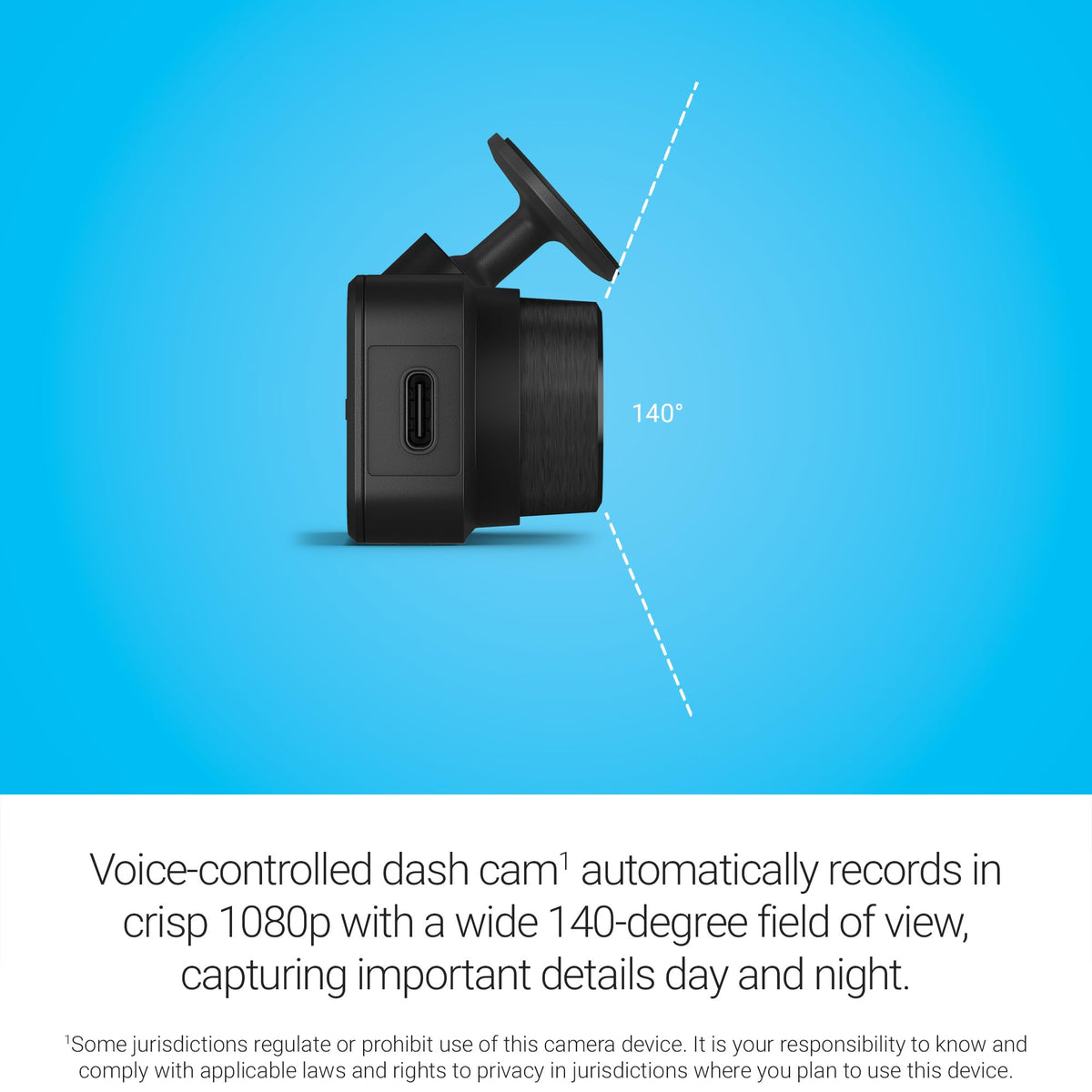 Garmin Dash Cam™ Mini 3, Ultracompact 1080p HD Dash Cam