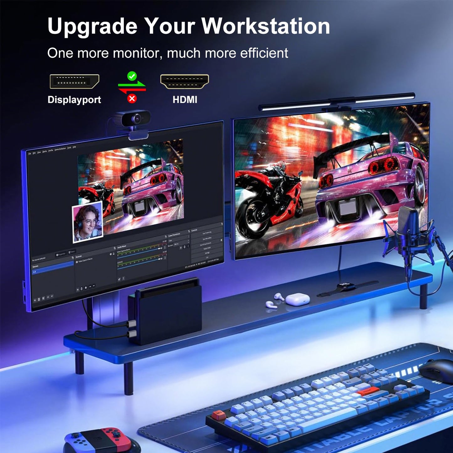 DisplayPort to HDMI Cable 4K, DP to HDMI Male Video UHD 4K@30Hz/2K@60/1080P@120 Nylon DP to HDTV Uni-Directional Cord for Dell, Projector, Desktop
